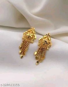 Elegant Gold-Tone Dangle Earrings