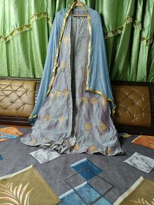 Elegant Embroidered long 2 piece gown
