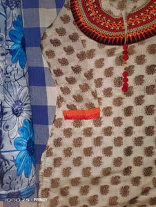 Beige Straight Kurta