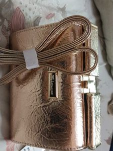 Metallic Rose Gold Crossbody Bag