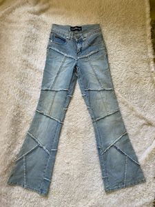 Y2K Patchwork Flare Jeans