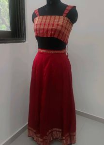 (lehenga &amp; blouse )no dupatta with this