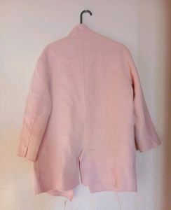 Pink Wool Blend Coat