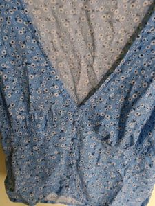 Blue Floral Top