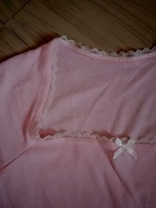 pink lace top