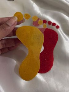Pack Of 5 Set Rangoli Foot Prints