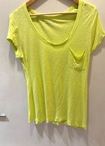 Calvin Klein Neon Yellow Pocket Tee