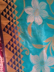 Elegant Blue Floral Saree