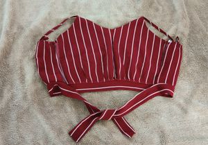 Women&#39;s Red Top With Tying Back
