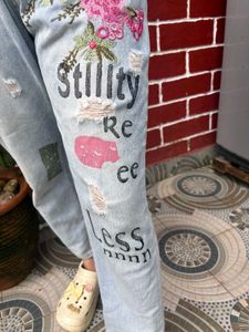 Embellished Denim Jeans