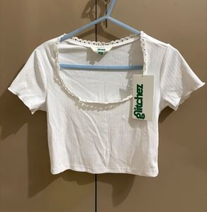 Cute White Crop Top