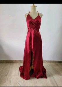 Elegant Red ♥️ Satin Gown