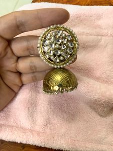 Gold Jhumka Earrings