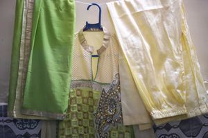 Stitched Kurta Plazo And Dupatta Set Wit