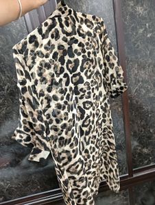 Leopard Print Long Shirt