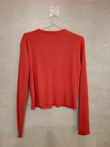 Red Fitted Stretchable Top