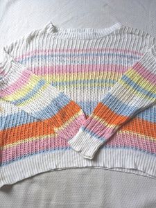 Rainbow Colour Crochet Top