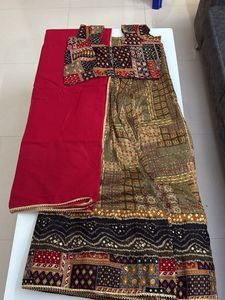 unstitched lengha n blouse stitched  Lehenga