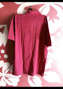 Lois Polo Shirt - Burgundy Patterned