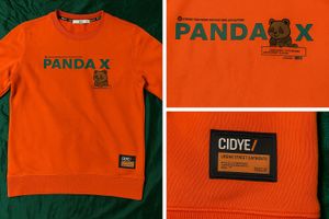 Orange Panda Graphic Sweatshirt Xl