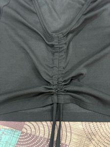 Black V-Neck Top
