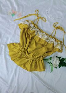 Spaghetti Strap Ruffle Top