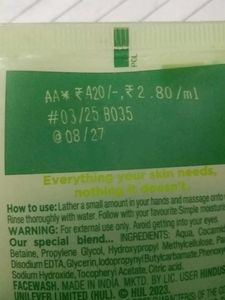 Simple Refreshing Facial Wash