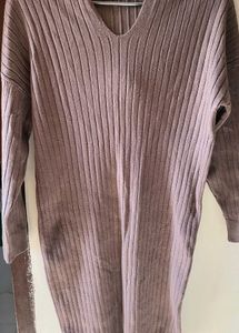 Hooded Knit Sweater Dress