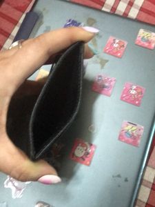 Coach Black Leather Money Clip Wallet
