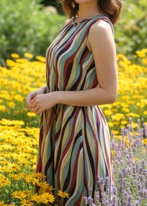 Striped Midi Dress (⁠ʘ⁠ᴗ⁠ʘ⁠✿⁠) Available At Coins✨