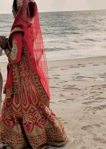 Ornate Red &amp; Gold Bridal gown..