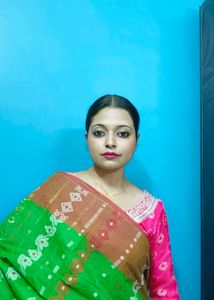 Elegant Bengal Tant Green Saree