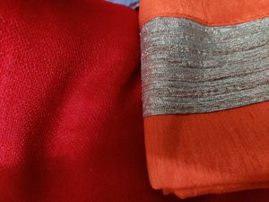 Net 2 Shade Saari With Blouse Piece