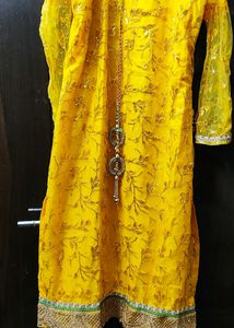 Beautiful Haldi Mehandi Sharara Suit