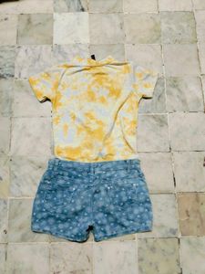 Yellow Mustard T Shirt And Shorts Pant