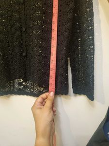 Black Crochet Top