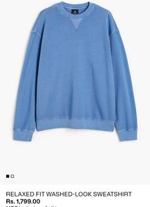 h&m Blue Relaxed Fit Sweatshirt