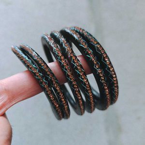 Lac Bangles with Stone Detail
