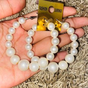 Pearl Hoop Earrings