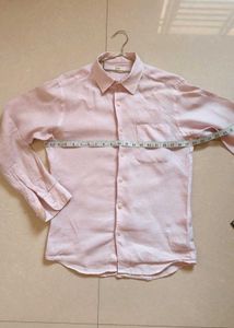 Uniqlo light Pink Linen Shirt Thrift
