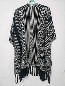 Boho Chic Fringe Poncho