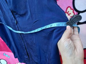 Navy Blue Open Front Coat