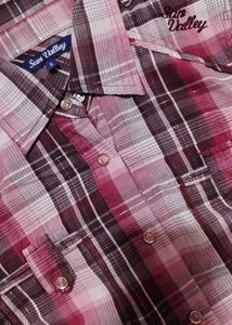 Sun Valley Pink Plaid Fitted Shirt
