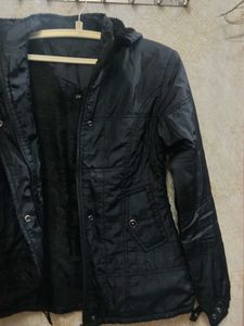 Black jacket With Woolen Layer Inside