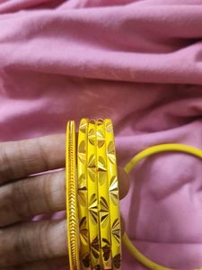 Yellow Bangle Set 6