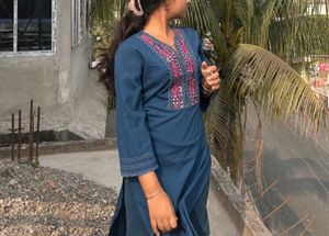 Embroidered Blue Tunic