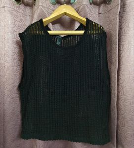 Forever 21 Sleeveless Mesh Knit Top