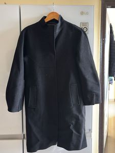 Elegant Black Wool Blend Coat