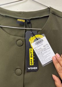 Olive Green Sleeveless Vest top