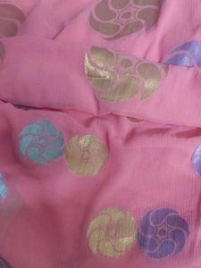 Pink Chiffon Saree